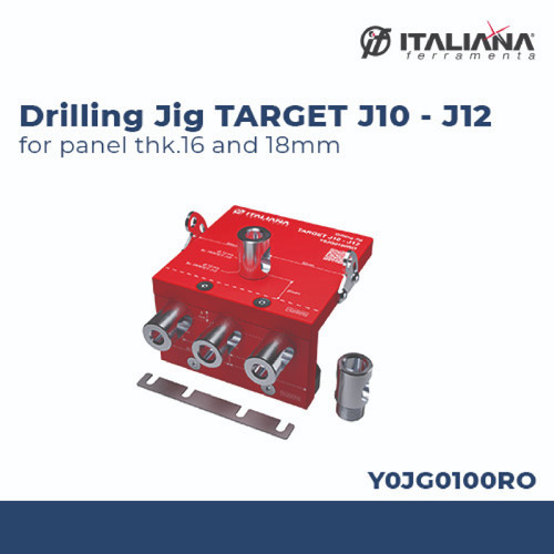 ITALIANA ALAT PELUBANG DOWEL DRILLING JIG TARGET J10 - J12 FOR 16-18MM