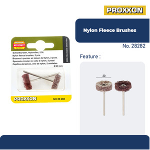 PROXXON 28282 MATA POLES MINI GRINDER NYLON FLEECE BRUSHES, 2 PCS