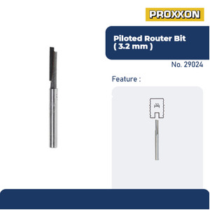 PROXXON 29024 MATA PROFIL ROUTER TRIMMER SLOT PILOTED ROUTER BIT 3.2MM