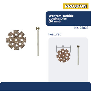 PROXXON 28838 MATA GERINDA POTONG MINI WOLFRAM CARBIDE CUTT DISC 20MM