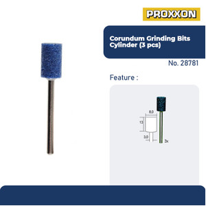 PROXXON 28781 BATU GERINDA MINI GRINDER CORUNDUM GRINDING BITS CYL 3PC