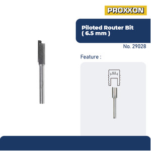 PROXXON 29028 MATA PROFIL ROUTER TRIMMER SLOT PILOTED ROUTER BIT 6.5MM