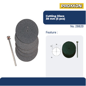 PROXXON 28820 MATA GERINDA POTONG MINI GRINDER CUT DISC 38MM 5PC+ARBOR