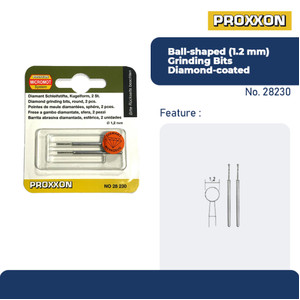 PROXXON 28230 MATA TUNER DIAM. GRINDING BITS 1.2 MM, 2 PCS