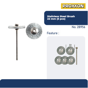 PROXXON 28956 KEPALASIKAT KAWAT MINI STAINLES STEEL BRUSH O22MM 5PCS