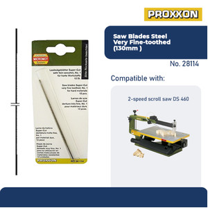 PROXXON 28114 MATA GERGAJI SCROL SAW SUPER SAW BLADE 130MM 50TPI STEEL