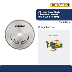 PROXXON 28735 MATA POTONG KRAMIK BETON CIRCULAR SAW DIAMON 85X0.7X10MM