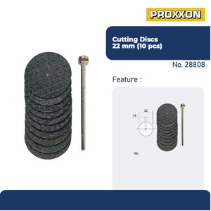 PROXXON 28808 MATA GERINDA POTONG MINI CUTTING DISC 22MM 10PC+ARBOR