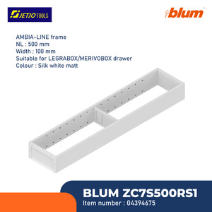 BLUM SEKAT RAK/LACI ZC7S500RS1 AMBIALINE DRAWER FRAME 100MM HT=51.05MM