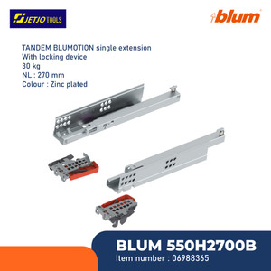 BLUM REL LACI TANDEM RUNNERS COMBO NL=270MM W=30KG BLUMOTION EXTENSION