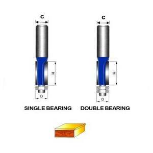 G-TECH MATA ROUTER TUNGSTEN CARBIDE STRAIGHT BIT DOUBLE BEARING 1/4"