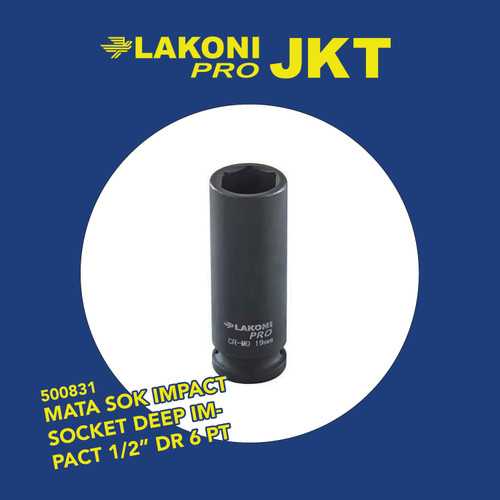 500831 LAKONI PRO MATA SOK IMPACT SOCKET DEEP IMPACT 1/2' DR 6 PT 22MM