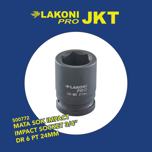 500772 LAKONI PRO MATA SOK IMPACT IMPACT SOCKET 3/4" DR 6 PT 24MM