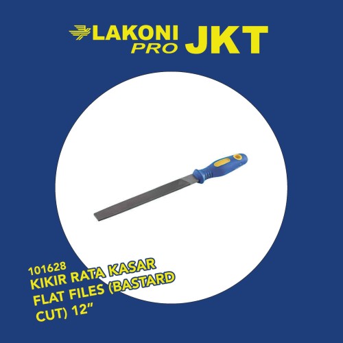 101628 LAKONI PRO KIKIR RATA KASAR FLAT FILES (BASTARD CUT) 12"