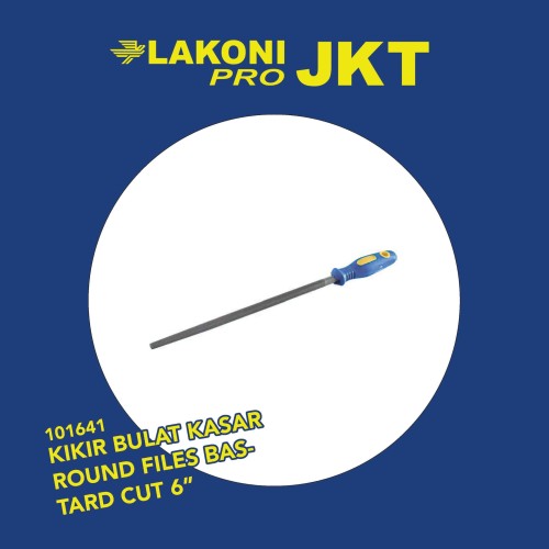 101641 LAKONI PRO KIKIR BULAT KASAR ROUND FILES BASTARD CUT 6''