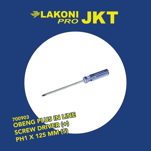 700903 LAKONI PRO OBENG PLUS IN LINE SCREW DRIVER (+) PH1 x 125 mm (5)