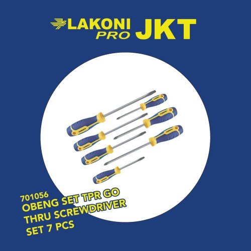 701056 LAKONI PRO OBENG SET TPR GO THRU SCREWDRIVER SET 7 PCS