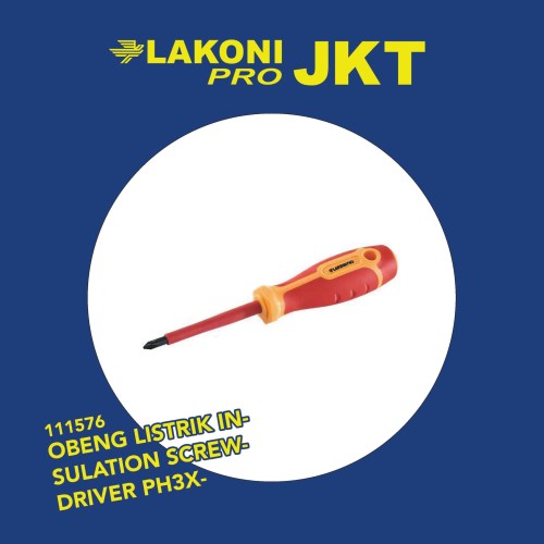 111576 LAKONI PRO OBENG LISTRIK INSULATION SCREWDRIVER PH3X150MM(8)