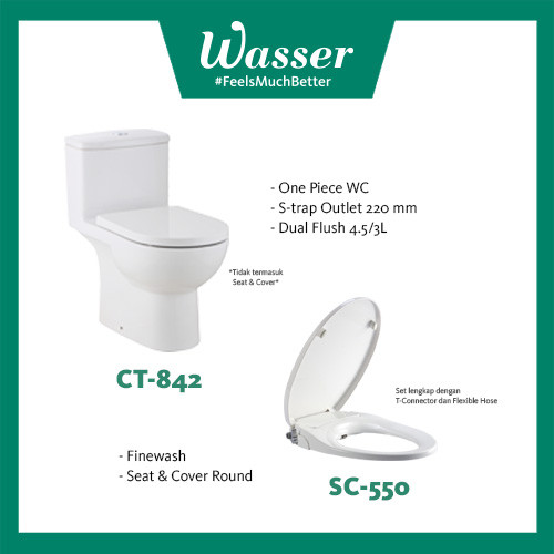 Promo Paket Wasser Closet CT-842 dan Finewash SC-551