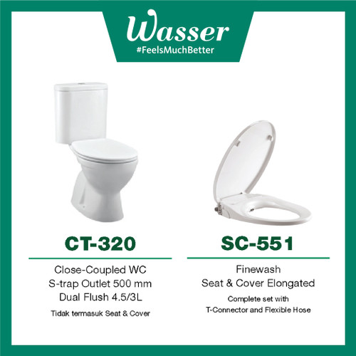 Promo Paket Wasser Closet CT-320 dan Finewash SC-551