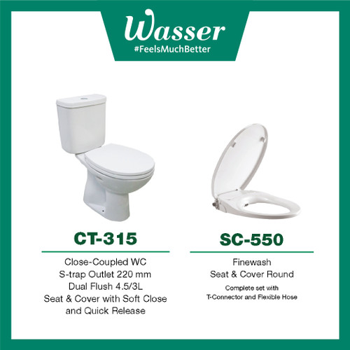 Promo Paket Wasser Closet CT-315 dan Finewash SC-550