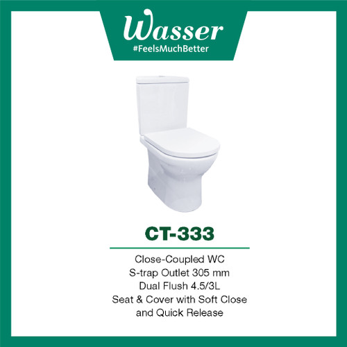 Promo Paket Wasser Closet CT-333 / Kloset Duduk