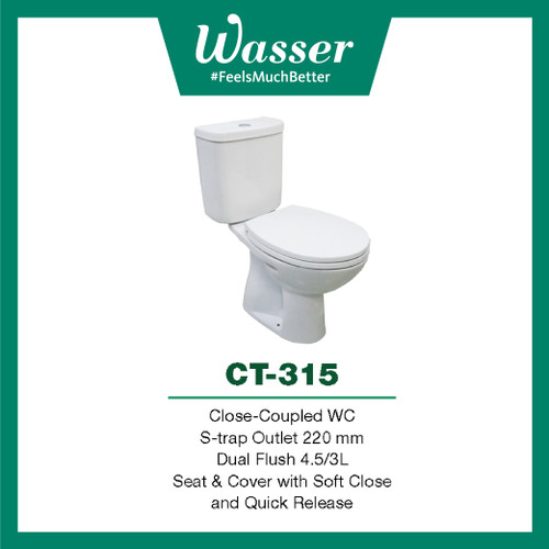 Promo Paket Wasser Closet CT-315 / Kloset Duduk