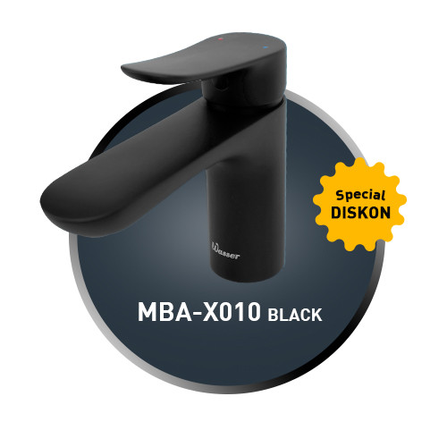 WASSER Single Lever Basin Mixer MBA-X010-S Black