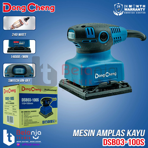 Dongcheng Mesin Amplas DSB03-100S Orbital Sander 4 " Inch 240 Watt