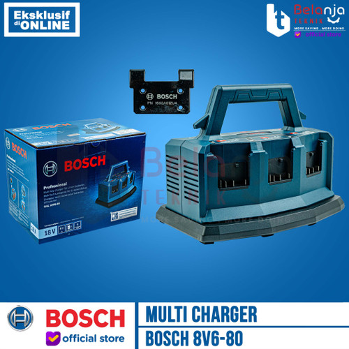 Bosch Multi Charger 18V6-80 Multi Pengisi Daya Baterai 18V 8A 6 Port