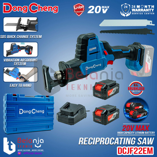 Dongcheng Mesin Gergaji Recipro Saw Baterai DCJF22EM Brushless Set