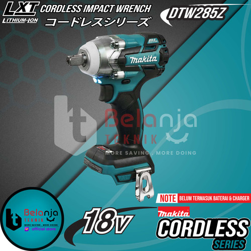 Makita Impact Wrench Baterai DTW285Z Cordless Brushless 1/2 In 18V DTW