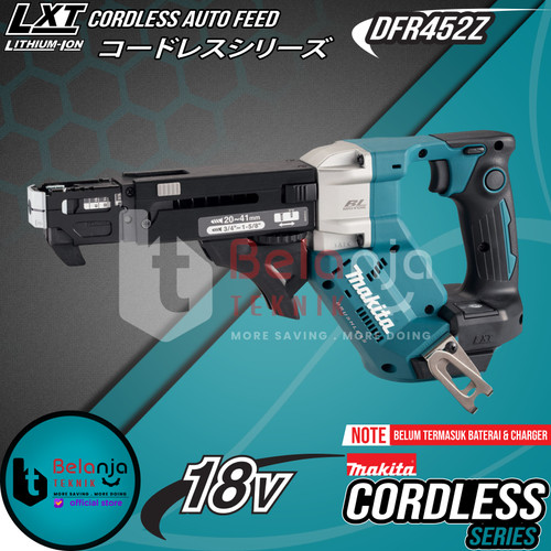 Makita Cordless Auto Feed 18V DFR452Z Mesin Skrup Chain Nail Gun Screw