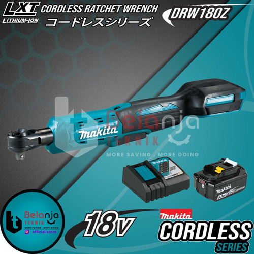 Makita Ratchet Baterai Cordless DWR180Z Rachet Sock 18V Socket Set 5AH