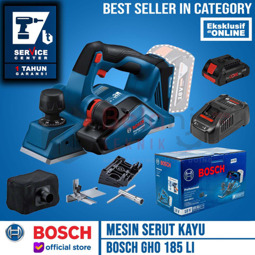 Bosch Mesin Serut Kayu Ketam Baterai GHO 185 LI Planner 18V Procore