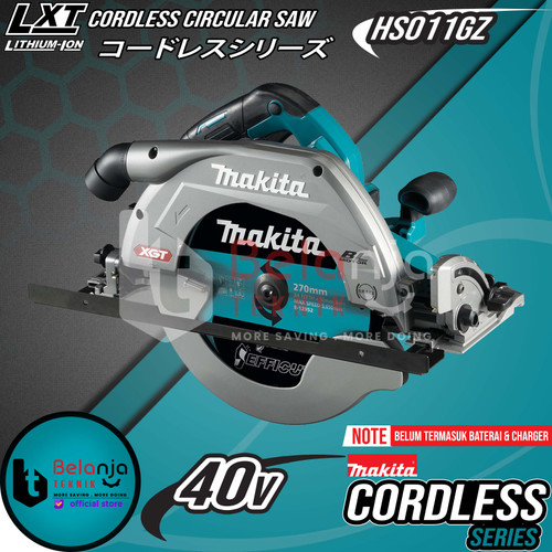 Makita Mesin Circular Saw Baterai HS011GZ Cordless Potong Kayu 40V 10"