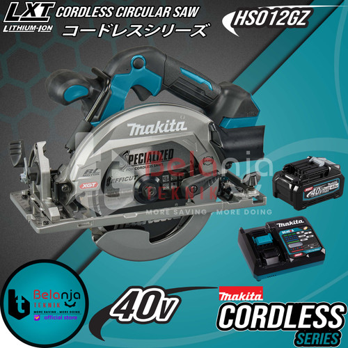 Makita Mesin Circular Saw Baterai HS012GZ Cordless Potong Kayu 40V Set