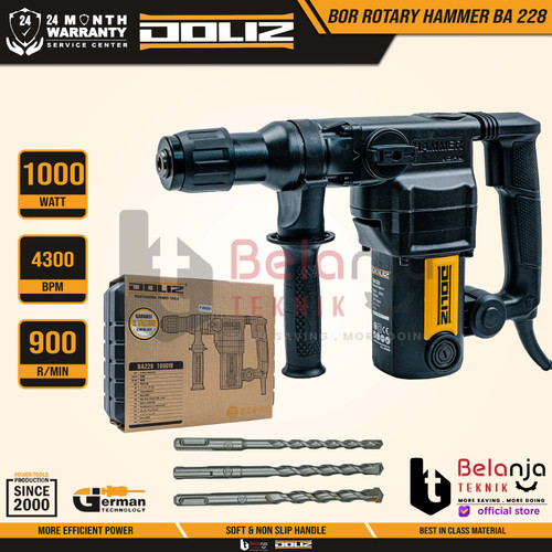 Doliz Rotary Hammer BA228 Mesin Bor Bobok Beton 1000 Watt BA 228