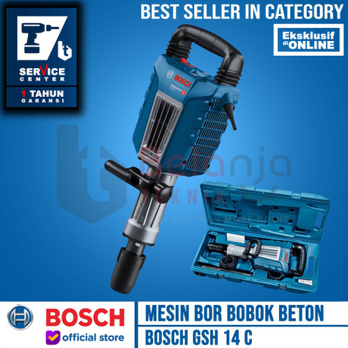 Bosch Mesin Bor Bobok Beton GSH 14 C Demolition Hammer 1750W 28 Joule