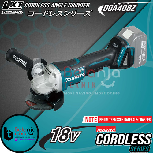 Makita Mesin Gerinda Baterai Cordless DGA408Z Angle Grinder 4 Inch 18V