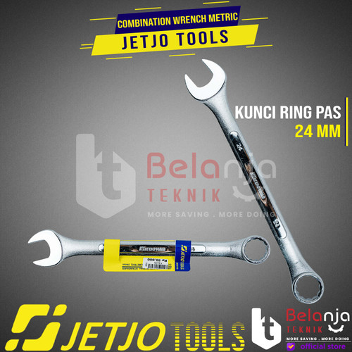 JETJO TOOLS Kunci Ring Pas 24 MM Combination Wrench Metric 24mm