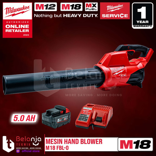 Milwaukee Mesin Hand Blower Baterai FBL-0 M18 Tiup Angin Set 18V 5 AH