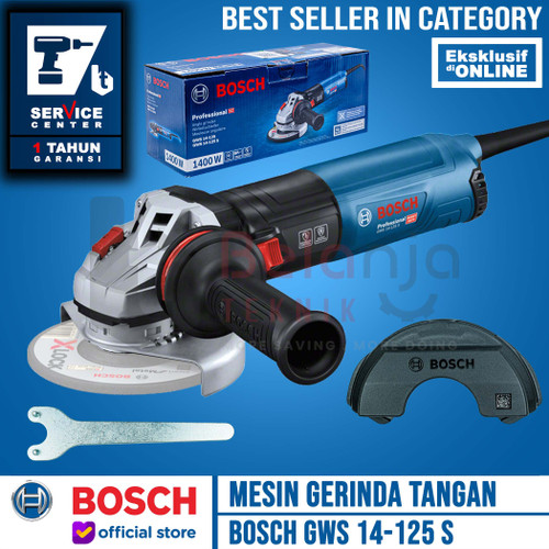 Bosch Mesin Gerinda Tangan GWS 14-125 S 1400 Watt 5 Inch Angle Grinder