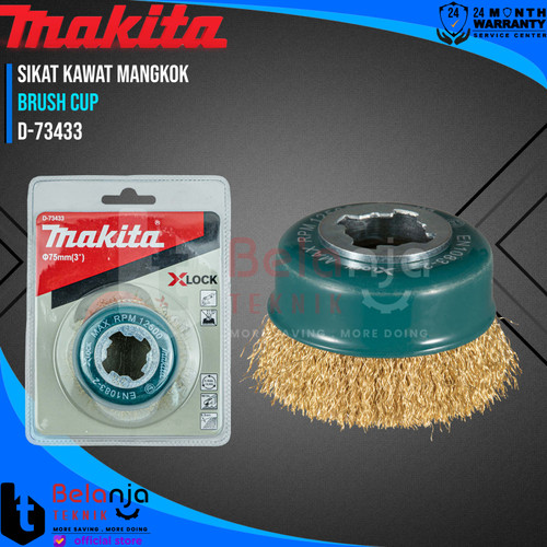 Makita Crimped Brass Cup Brush Xlock 3 Inch Mata Gerinda Sikat Mangkok