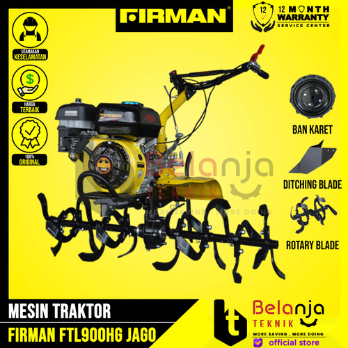 Firman Mesin Traktor FTL 900 HG Tiller Tanah Basah Kering FTL900 Jago