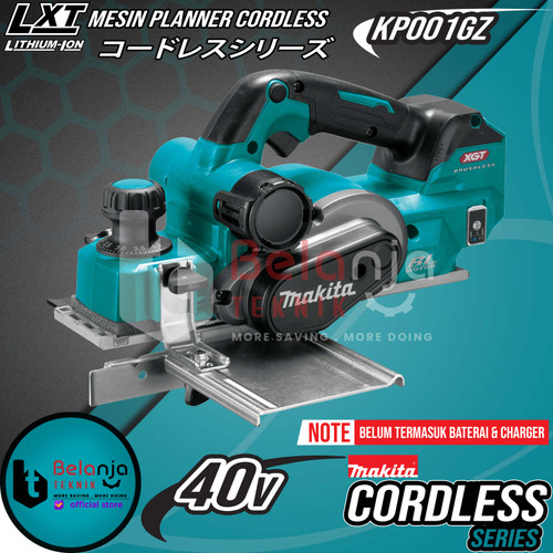 Makita Mesin Planner Cordless KP001GZ Serut Kayu Baterai 40V Unit Only