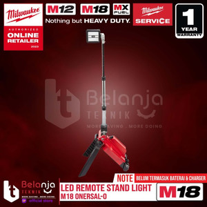 Milwaukee Led Remote Stand Light M18 ONERSAL-0 Lampu Senter Kerja 18V