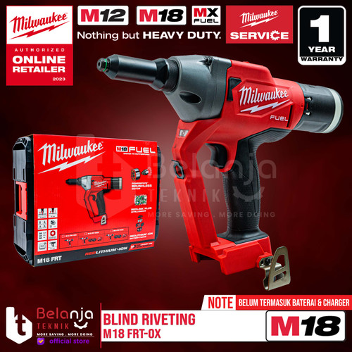 Milwaukee Blind Riveting M18 FRT-0X Rivet Gun Baterai 18V Unit Only