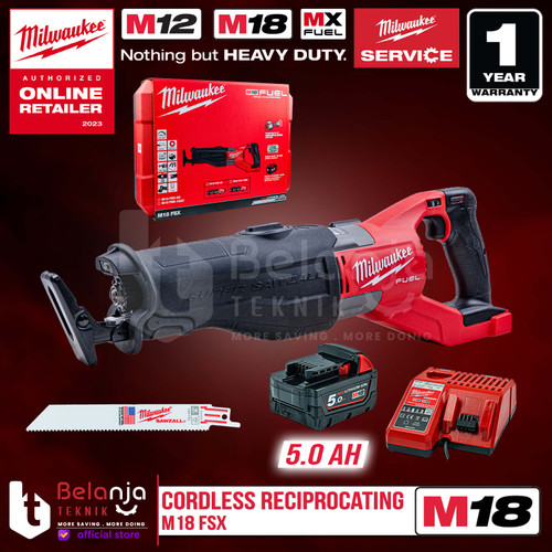 Milwaukee Super Sawzall Reciprocating M18 FSX-0C Sabre Saw Baterai Set