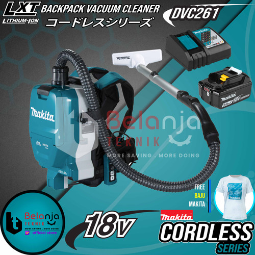 Makita Penghisap Debu DVC261ZX23 18 V Backpack Vacuum Cleaner + 5A SET